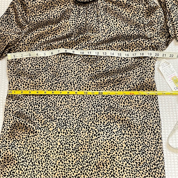 Spenser Jeremy |Silk Mock Neck Leopard Print Dress Size 12 - Picture 15 of 16
